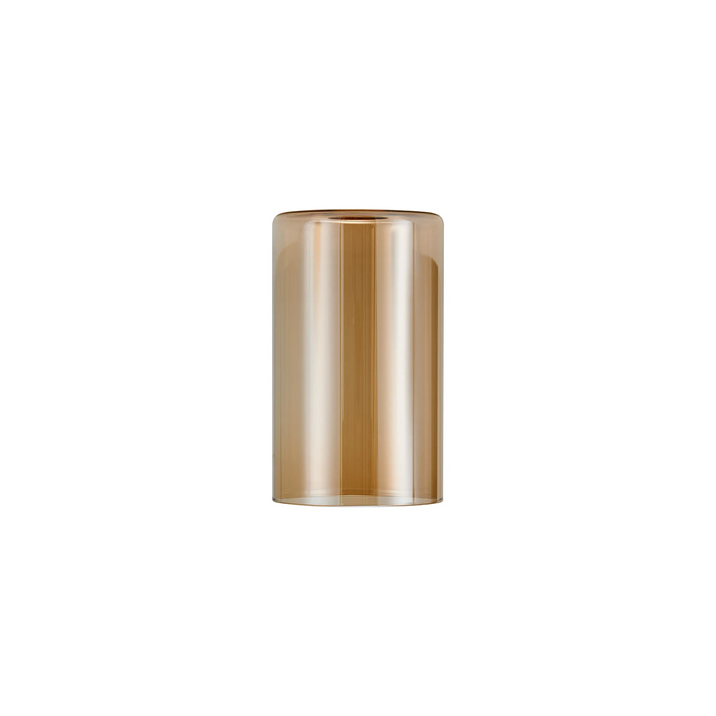 Load image into Gallery viewer, C-Lighting Budapest 120mm x 200mm Amber Plated Cylinder Glass Shade - 61973
