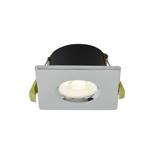 C-Lighting Molly 4/6/8W, Triac Dimmable 4CCT LED Fire Rated Downlight, Chrome Square Fixed - 72986
