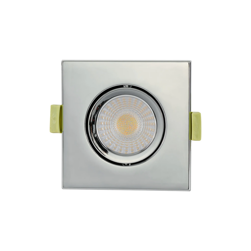 Load image into Gallery viewer, C-Lighting Molly 4/6/8W, Triac Dimmable 4CCT LED Fire Rated Downlight, Chrome Square Tilt - 72993
