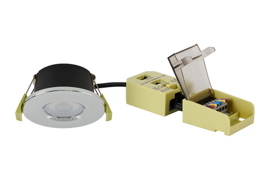 C-Lighting Molly 4/6/8W, Triac Dimmable 4CCT LED Fire Rated Downlight, Chrome Round Fixed - 72977