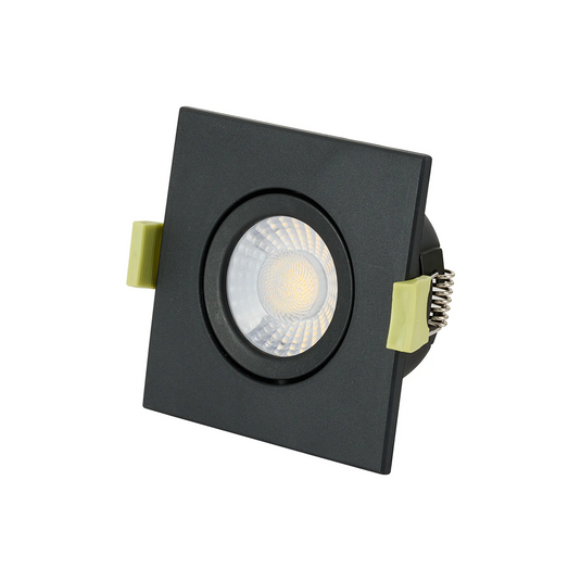 C-Lighting Molly 4/6/8W, Triac Dimmable 4CCT LED Fire Rated Downlight, Black Square Tilt - 72990