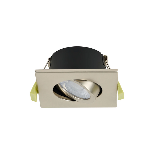C-Lighting Molly 4/6/8W, Triac Dimmable 4CCT LED Fire Rated Downlight, Satin Nickel Square Tilt - 72992