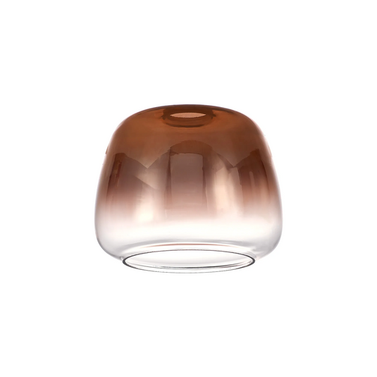 C-Lighting Chisel 23cm Trapezium Glass, Copper/Clear - 61663