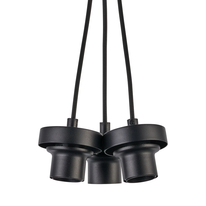 Load image into Gallery viewer, C-Lighting Budapest Satin Black 3 Light E27 1m Cluster Pendant (FRAME ONLY) Suitable For A Vast Selection Of Glass Shades - 61654

