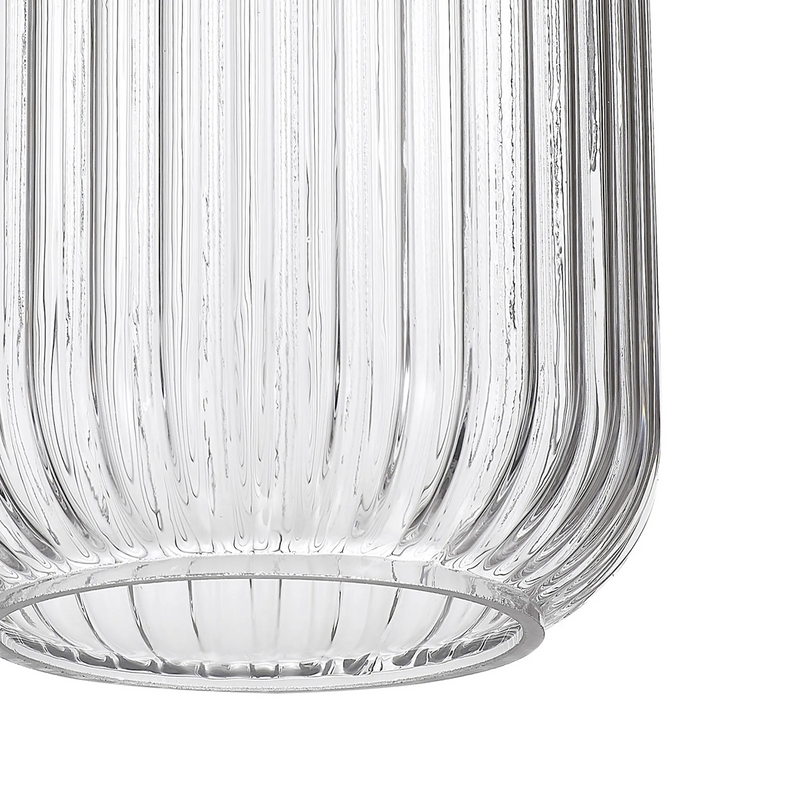 Load image into Gallery viewer, C-Lighting Chisel 14cm Tubular Ribbed Glass, Clear - 57223
