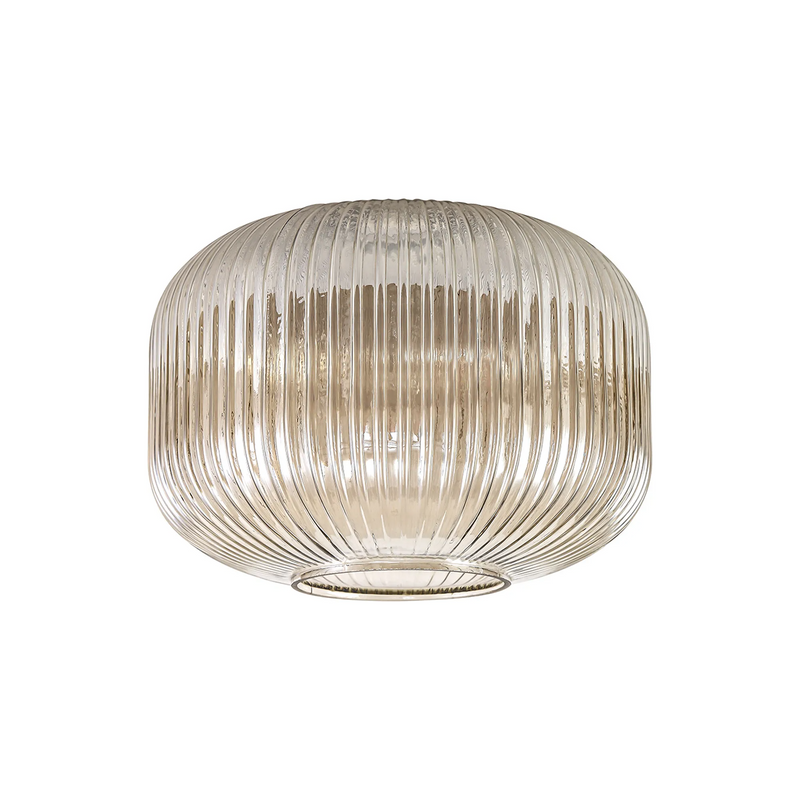 Load image into Gallery viewer, C-Lighting Chisel 30cm Round Ribbed Glass, Champagne - 33238
