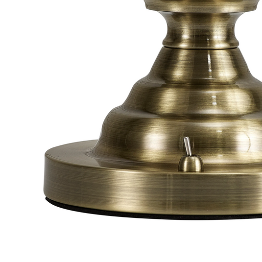 C-Lighting Nash Table Lamp (FRAME ONLY), 1 x E27, Antique Brass - 42461