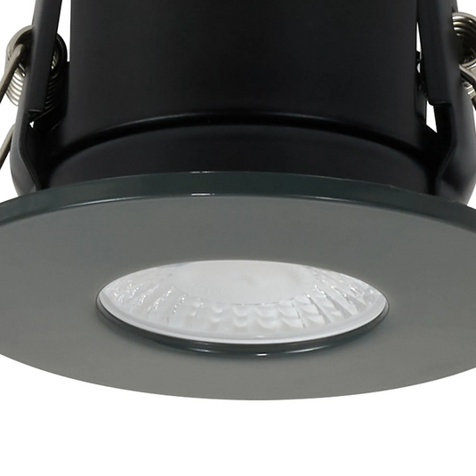 C-Lighting Vauxhall 8W Dimmable CCT LED Fire Rated Downlight Charcoal Fascia IP65 - 61716