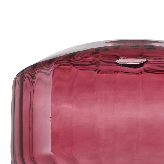 C-Lighting Budapest 300mm x 165mm Purple Chamfered Round Rippled Glass Shade - 57092
