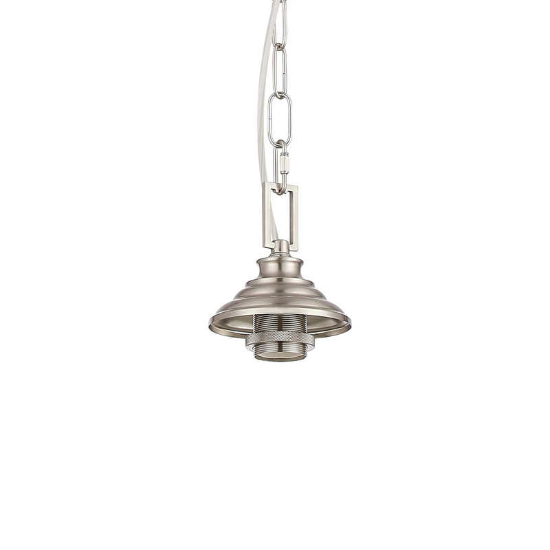 Load image into Gallery viewer, C-Lighting Nash 11cm Single Pendant (FRAME ONLY), 1 x E27, Satin Nickel - 61578
