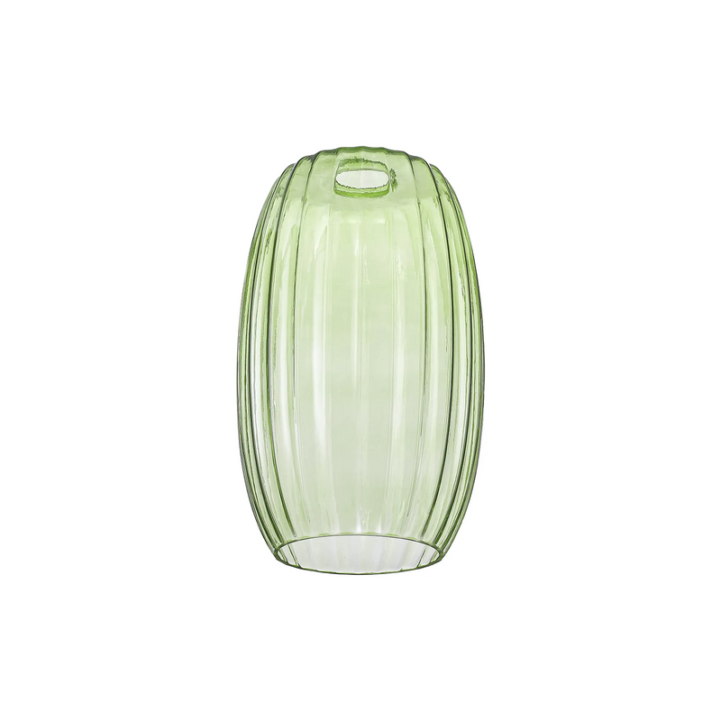 Load image into Gallery viewer, C-Lighting Budapest 180mm x 290mm Green Ribbed Tubular Glass Shade  - 57212
