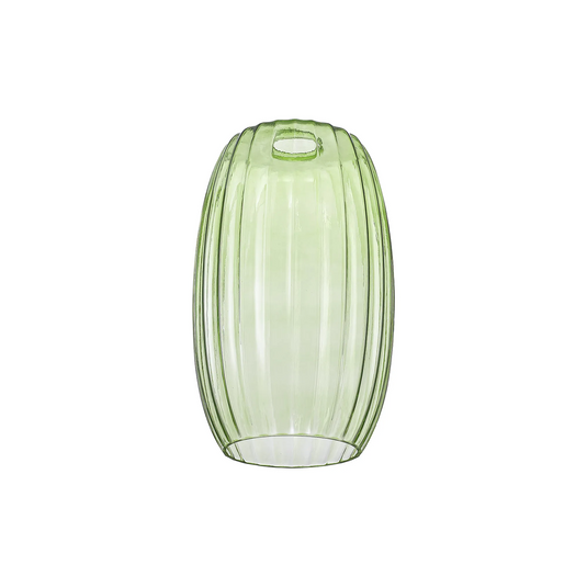 C-Lighting Budapest 180mm x 290mm Green Ribbed Tubular Glass Shade  - 57212