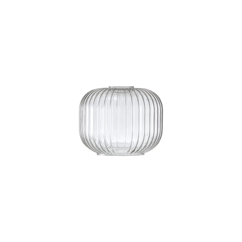 Load image into Gallery viewer, C-Lighting Chisel 16x13cm Pumpkin Shaped Ribbed Glass, Clear - 57243
