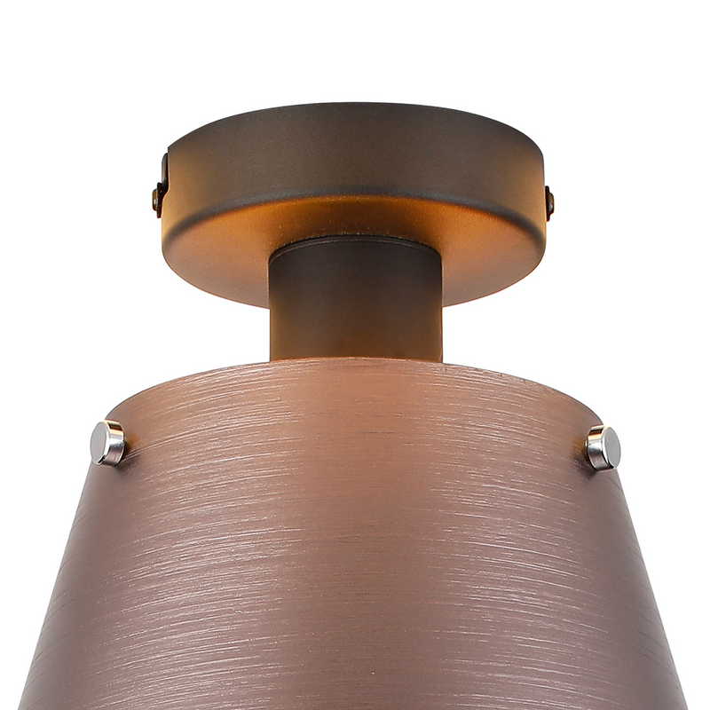 Load image into Gallery viewer, C-Lighting Hektor Ceiling Light With 16cm x 14cm Shade, 1 Light E27, Sand Black/Brown/Copper Metal Shade - 60846
