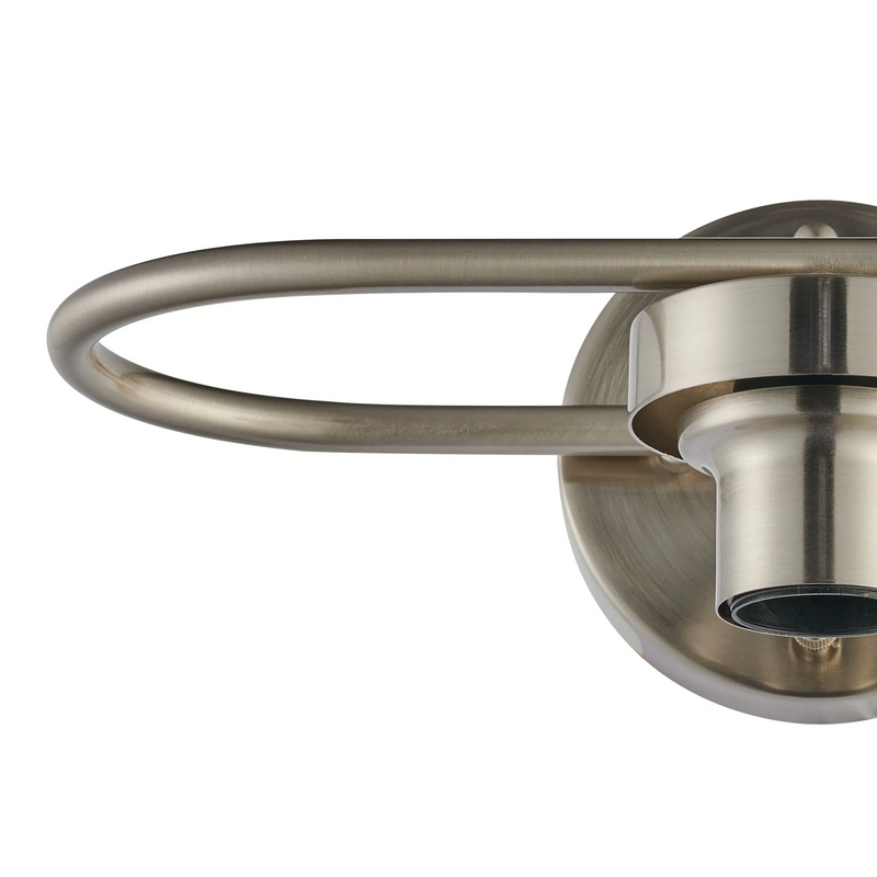 Load image into Gallery viewer, C-Lighting Budapest Satin Nickel 1 Light E27 Switched Wall Light Round (FRAME ONLY) Suitable For A Vast Selection Of Glass Shades - 61651
