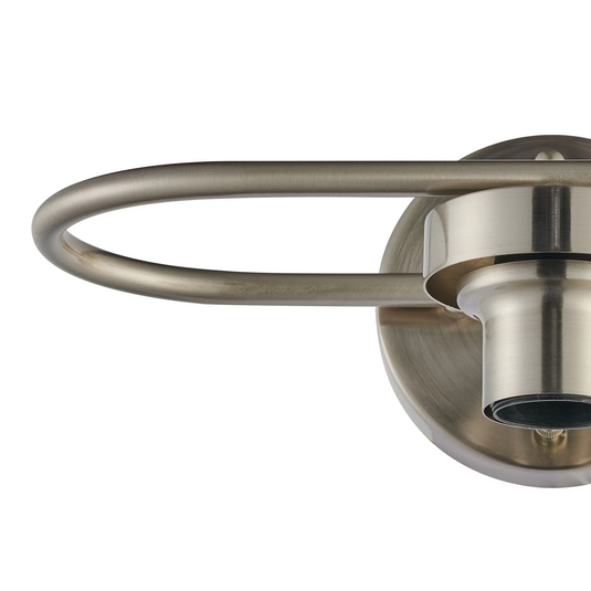 C-Lighting Budapest Satin Nickel 1 Light E27 Switched Wall Light Round (FRAME ONLY) Suitable For A Vast Selection Of Glass Shades - 61651