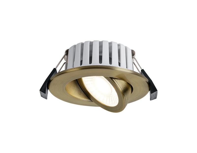 Load image into Gallery viewer, C-Lighting Francisco , Triac Dimmable CCT LED Fire Rated Adjustable Downlight, Antique Brass, Cut Out: 70mm, 700lm, 60°, DRIVER INC., IP65 - 61553
