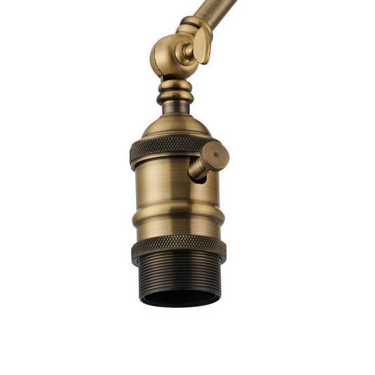 C-Lighting Ariel Adjustable Wall Lamp, 1 x E27, Antique Brass - 60758