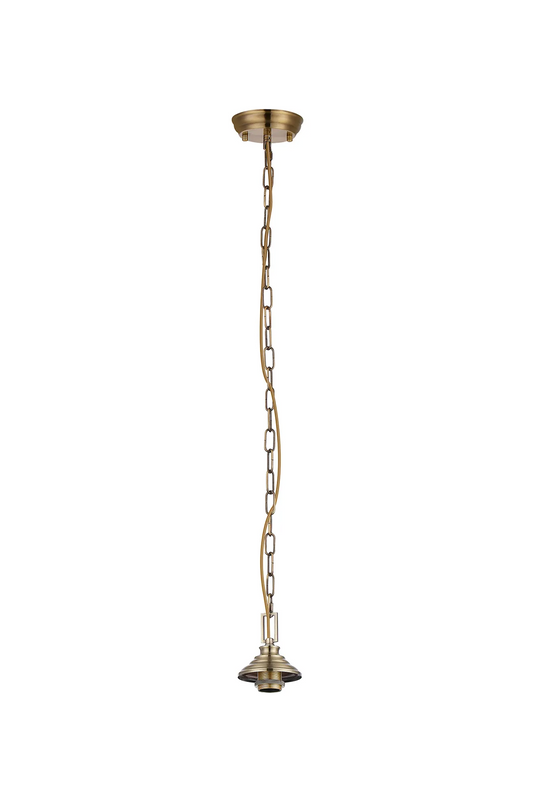 C-Lighting Nash 11cm Single Pendant (FRAME ONLY), 1 x E27, Antique brass - 61571