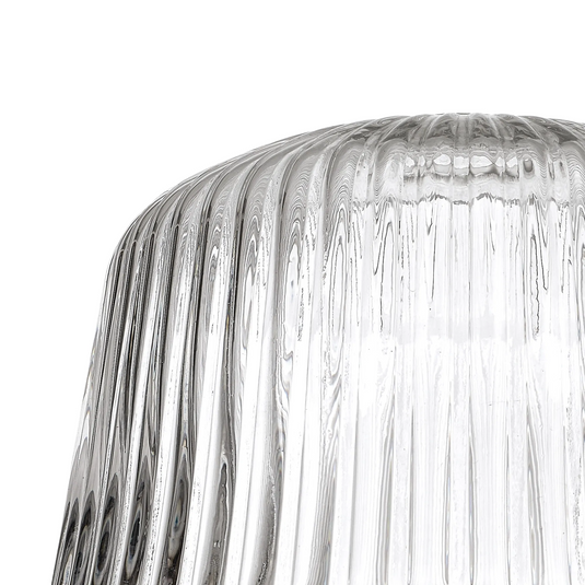 C-Lighting Budapest 280mm x 175mm Clear Ribbed Dome Glass Shade - 61614