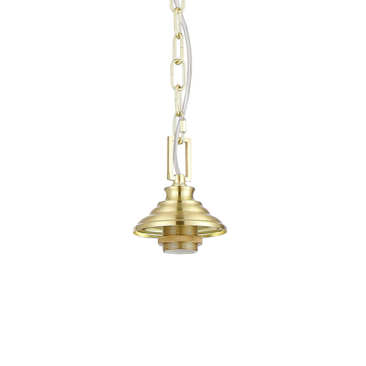 C-Lighting Nash 11cm Single Pendant (FRAME ONLY), 1 x E27, Satin Gold - 61579