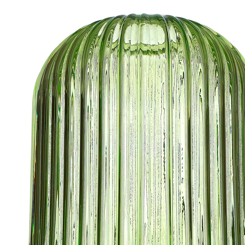 Load image into Gallery viewer, C-Lighting Chisel 14cm Tubular Ribbed Glass, Green - 57225
