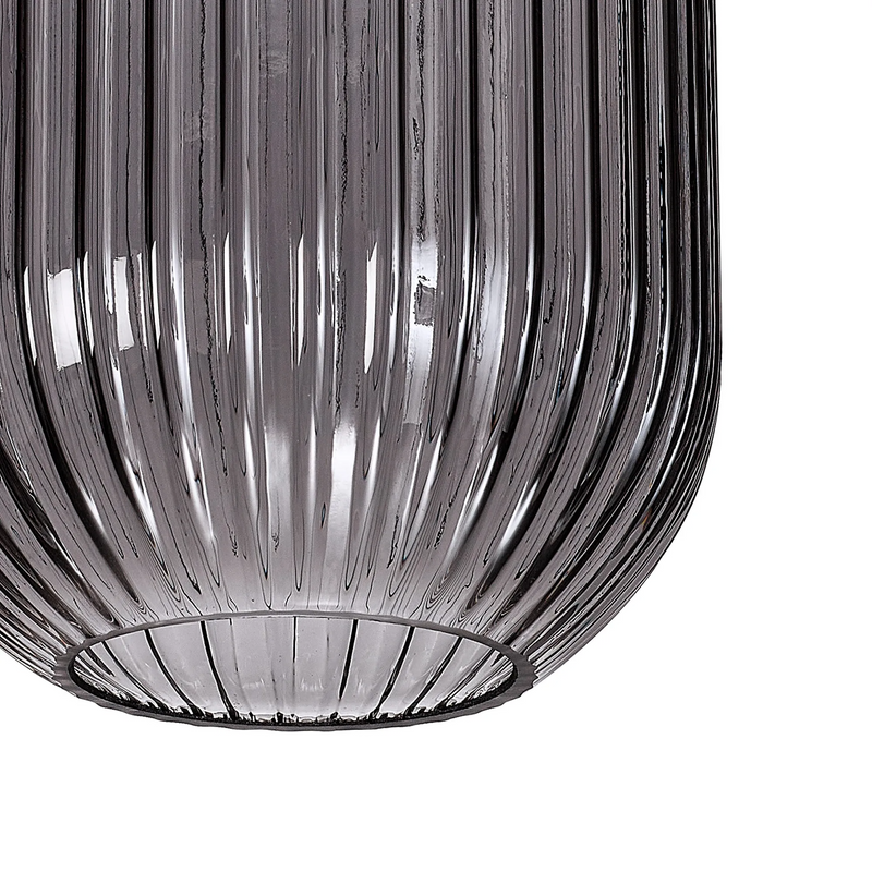 Load image into Gallery viewer, C-Lighting Chisel 14x19.7cm Almond Ribbed Glass, Smoked - 57238
