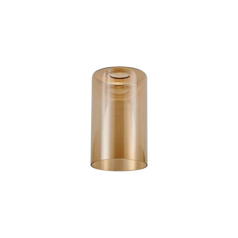 Load image into Gallery viewer, C-Lighting Budapest 120mm x 200mm Amber Plated Cylinder Glass Shade - 61973
