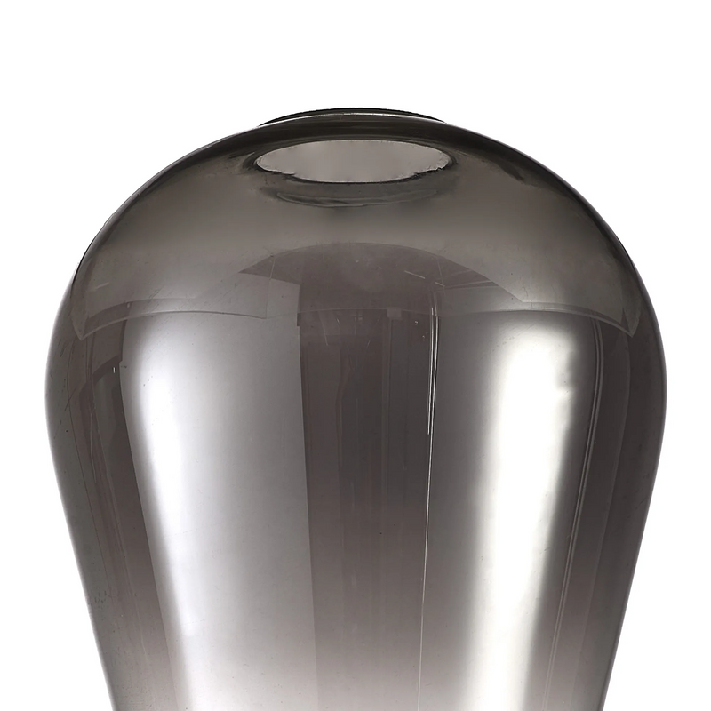 Load image into Gallery viewer, C-Lighting Chisel 14x21cm Pear Shaped Smoke/Clear Glass - 59944
