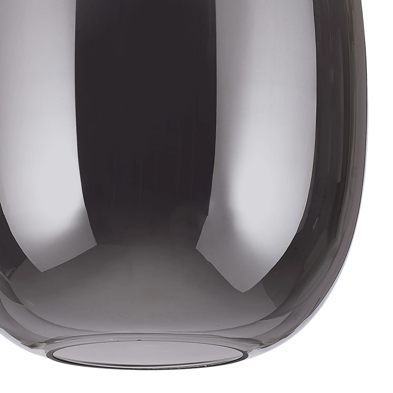 Load image into Gallery viewer, C-Lighting Budapest 200mm x 300mm Smoke Plated Slim Curved Trapezium Glass Shade - 61633
