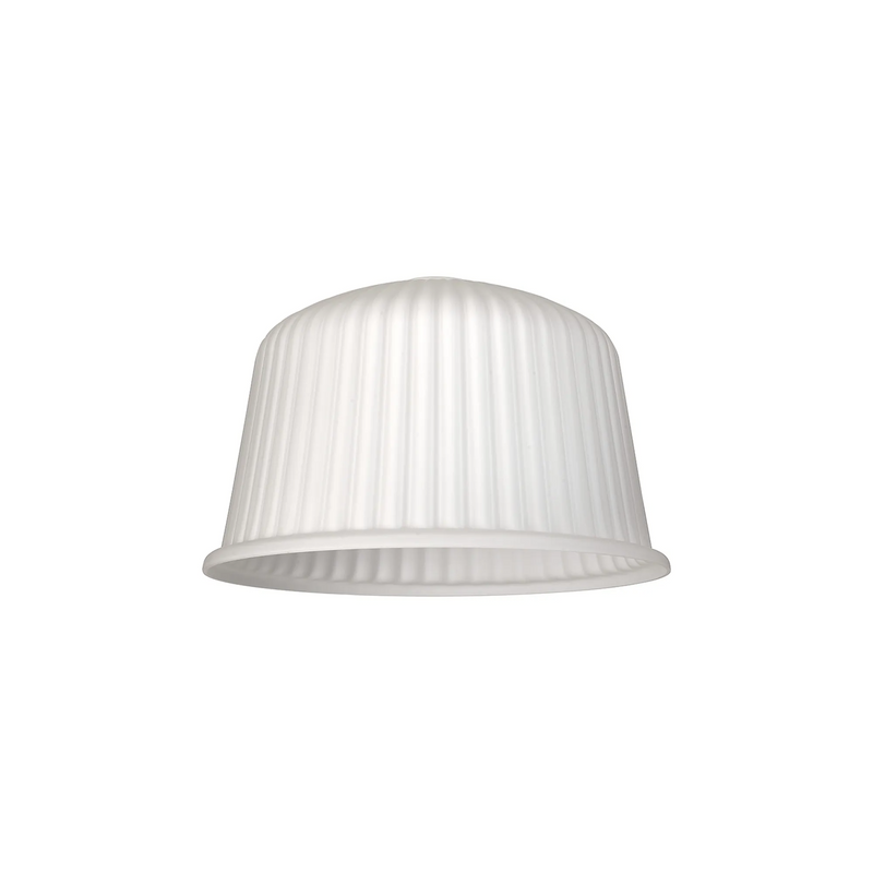 Load image into Gallery viewer, C-Lighting Budapest 280mm x 175mm Opal Ribbed Dome Glass Shade - 61612
