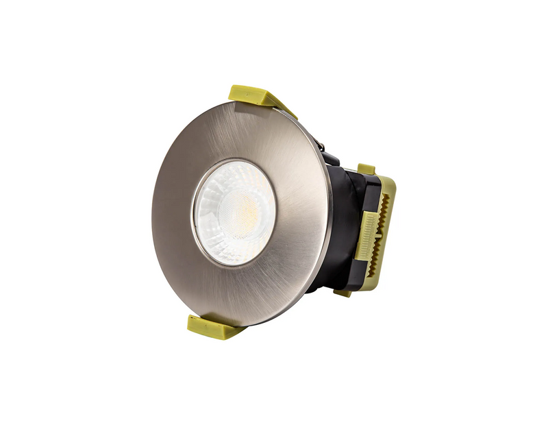 Load image into Gallery viewer, C-Lighting Vauxhall 8W Dimmable CCT LED Fire Rated Downlight Satin Nickel Fascia IP65 - 42507
