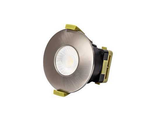 C-Lighting Vauxhall 8W Dimmable CCT LED Fire Rated Downlight Satin Nickel Fascia IP65 - 42507