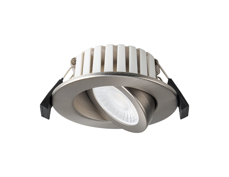 Load image into Gallery viewer, C-Lighting Francisco , Triac Dimmable CCT LED Fire Rated Adjustable Downlight, Brushed Nickel, Cut Out: 70mm, 700lm, 60°, DRIVER INC., IP65 - 61551
