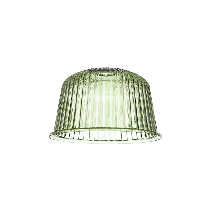 C-Lighting Budapest 280mm x 175mm Green Ribbed Dome Glass Shade - 61617