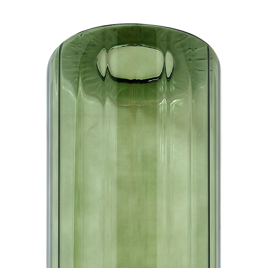 C-Lighting Budapest 100mm x 280mm Green Ribbed Slim Tube Glass Shade -