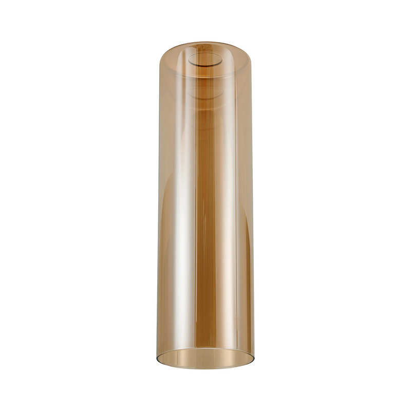 Load image into Gallery viewer, C-Lighting Budapest 120mm x 400mm Amber Plated Cylinder Glass Shade - 61981
