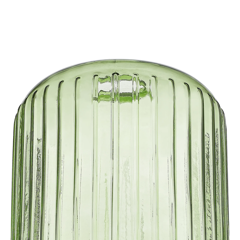 Load image into Gallery viewer, C-Lighting Budapest 200mm x 255mm Green Ribbed Cylinder Glass Shade  - 58248
