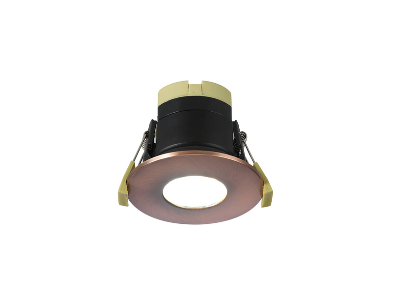 Load image into Gallery viewer, C-Lighting Vauxhall 8W Dimmable CCT LED Fire Rated Downlight Antique Copper Fascia IP65 - 42501
