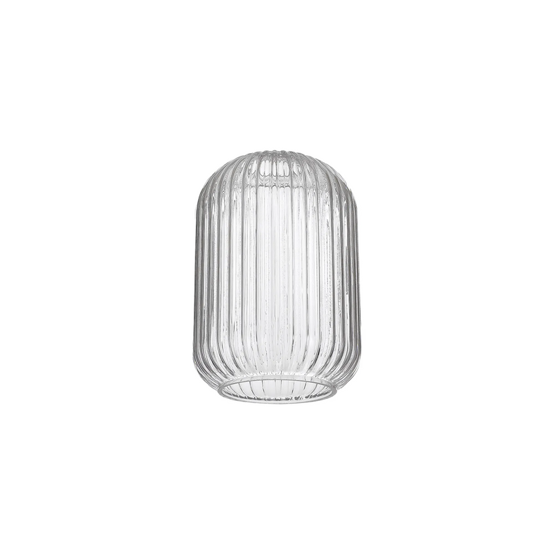 Load image into Gallery viewer, C-Lighting Chisel 14cm Tubular Ribbed Glass, Clear - 57223
