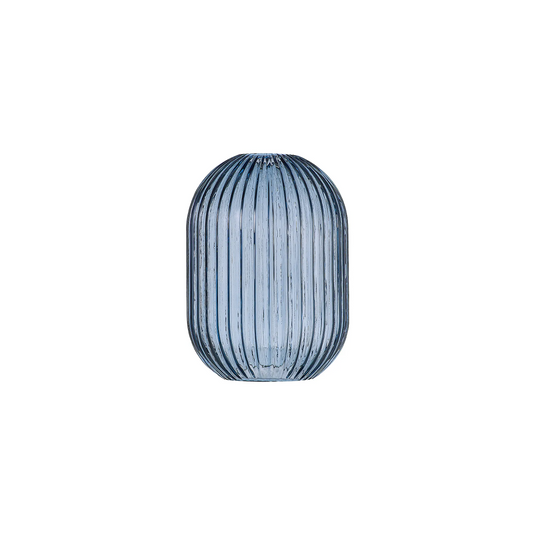 C-Lighting Chisel 14x19.7cm Almond Ribbed Glass, Petrol Blue - 57233