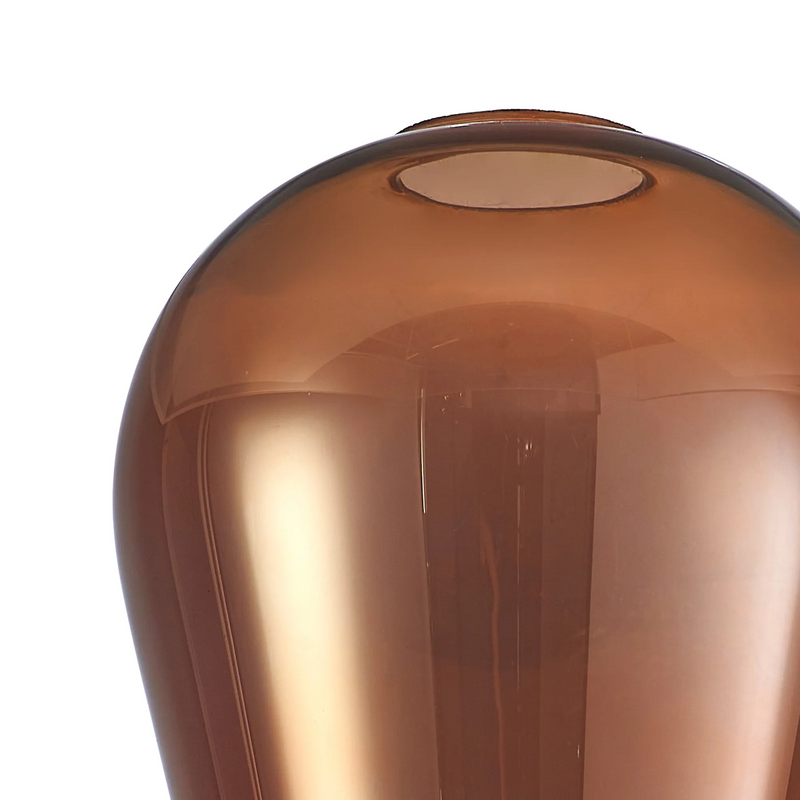 Load image into Gallery viewer, C-Lighting Chisel 14x21cm Pear Shaped Copper/Clear Glass - 59942
