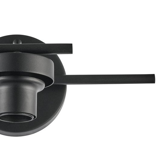 C-Lighting Budapest Satin Black 1 Light E27 Switched Wall Light Round (FRAME ONLY) Suitable For A Vast Selection Of Glass Shades - 61652