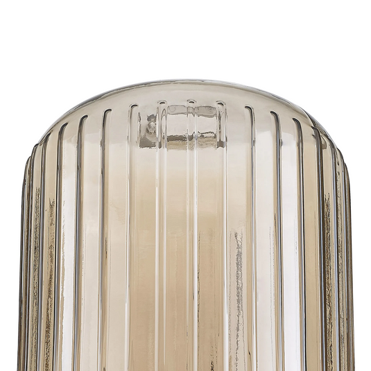 C-Lighting Budapest 200mm x 255mm Champagne Ribbed Cylinder Glass Shade  - 58247