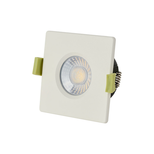 C-Lighting Molly 4/6/8W, Triac Dimmable 4CCT LED Fire Rated Downlight, White Square Fixed - 72988