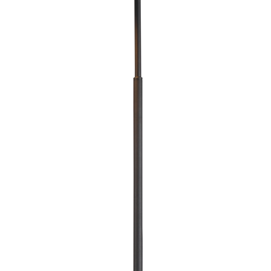 C-Lighting Hektor Floor Lamp With 23cm x 18cm Shade, 1 Light E27, Sand Black/Light Grey/Silver Metal Shade - 60828