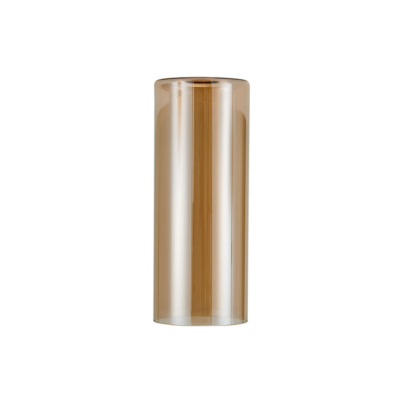 Load image into Gallery viewer, C-Lighting Budapest 120mm x 300mm Amber Plated Cylinder Glass Shade - 61977
