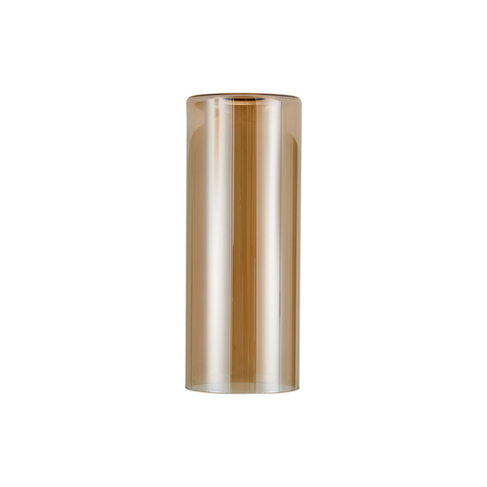 C-Lighting Budapest 120mm x 300mm Amber Plated Cylinder Glass Shade - 61977