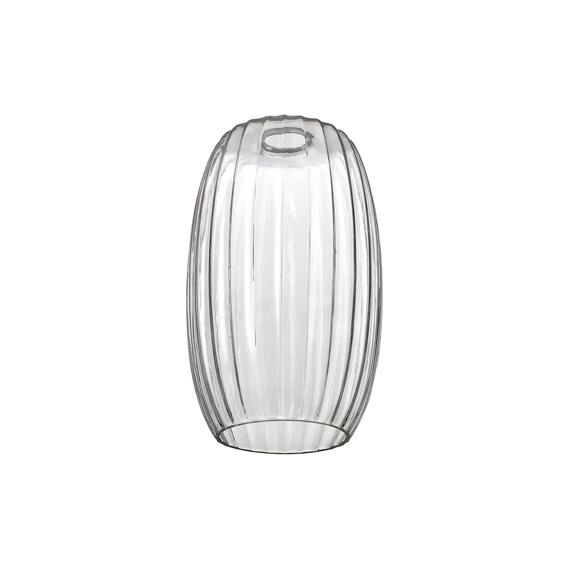 Load image into Gallery viewer, C-Lighting Budapest 180mm x 290mm Clear Ribbed Tubular Glass Shade  - 57211
