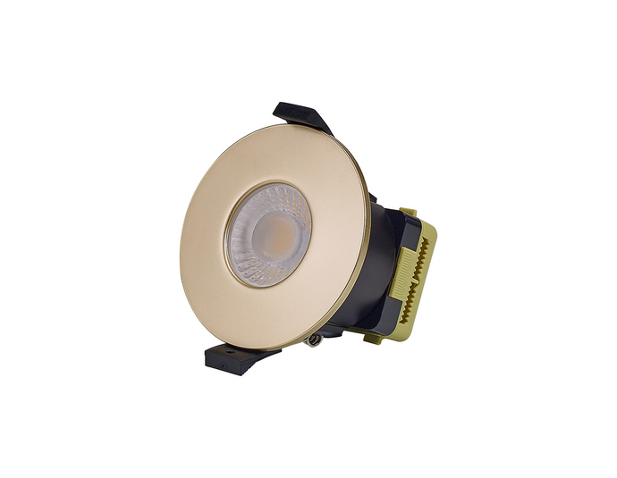 C-Lighting Vauxhall 8W Dimmable CCT LED Fire Rated Downlight Champagne Gold Fascia IP65 - 61715